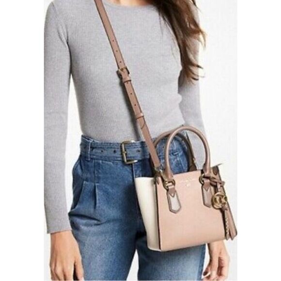 Michael Kors Kris Small Leather Satchel Crossbody - Picture 1 of 6